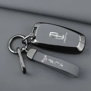 2026 New Zinc Alloy Car Smart Key Fob Case Cover With Keychain For Lincoln  Continental MKC MKZ MKX Corsair Navigator Z Nautilus Aviator