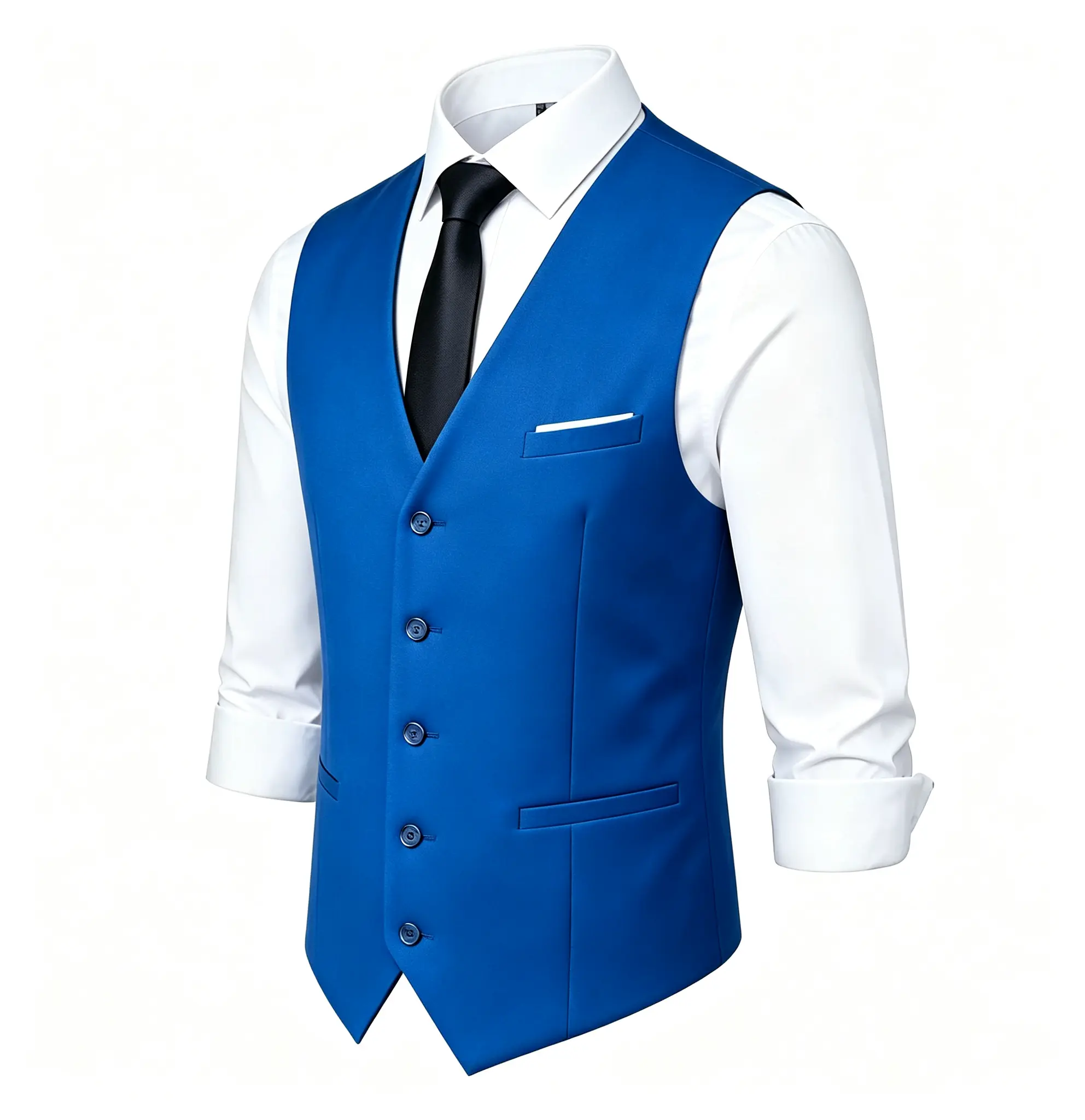 Men's Formal Wear Suit Vest, Classic Slim Fit Plain Beige Waistcoat for Business, Weddings - Adjustable Back Strap, Menswear, Sleeveless, Elastane