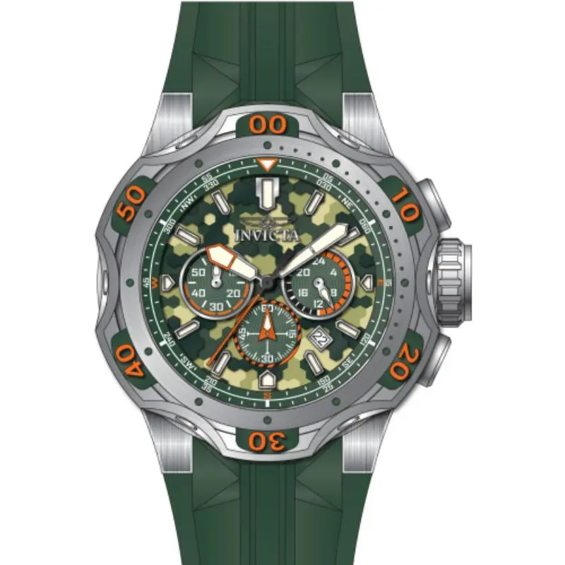 Invicta Men's 47759 Venom Quartz Chronograph Green, Light Green Dial Watch