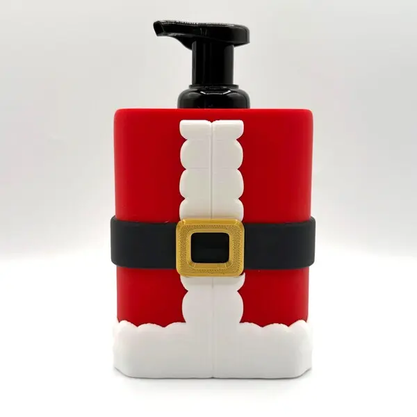 Santa Coat Soap Dispenser Holder – Christmas Bathroom & Kitchen Décor