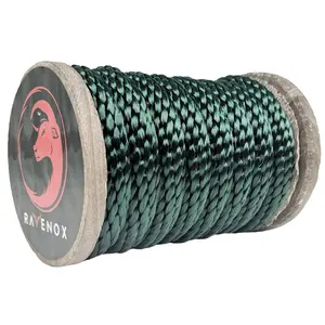 Ravenox Solid Braid Polyester Rope - High Tenacity for Lifting, Pulling, Towing, and Securing Needs