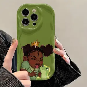 Phone Case - Princess And Frog Phone Case - Compatible with for iPhone 17 Air 16 15 14 13 12 11 Pro Max Plus , Drop-Resistant Protection, Comfortable Grip TPU Case, Cartoon Design