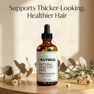 Neutra Natural Botanical Plant based Hair Oil-Botanical Blend  Rosemary Hair Growth Oil with Castor Oil and Vitamin E for Thicker-Looking Hair, Plant-Based, Vegan Thickening Regrowth Formula Strengthens Hair