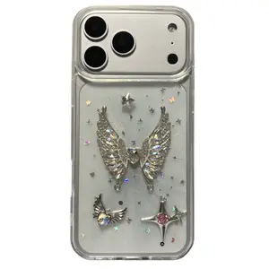 Handmade iPhone Case, Glowing Wings Flashing 3D Phone Cover, Soft Protective Shell, Fashionable Unique Mobile Case