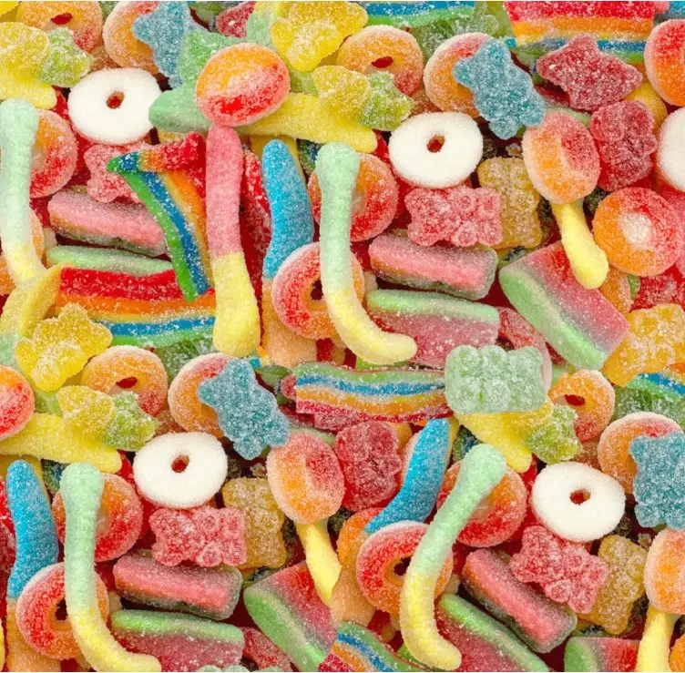 ILIKE Sour Gummy Candy Mix 2-Pound Pack - Zesty Belts Juicy Peach Rings Refreshing Watermelon Wedges Wriggly Worms Classic Bears for Parties & Snacks
