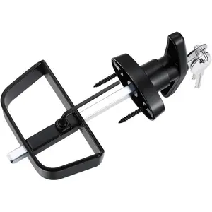 Shed Door Latch T-Handle Lock Kit with 4 Keys, Storage Barn Shed Door Hardware Lock Set for 4½" and 5½" Stem