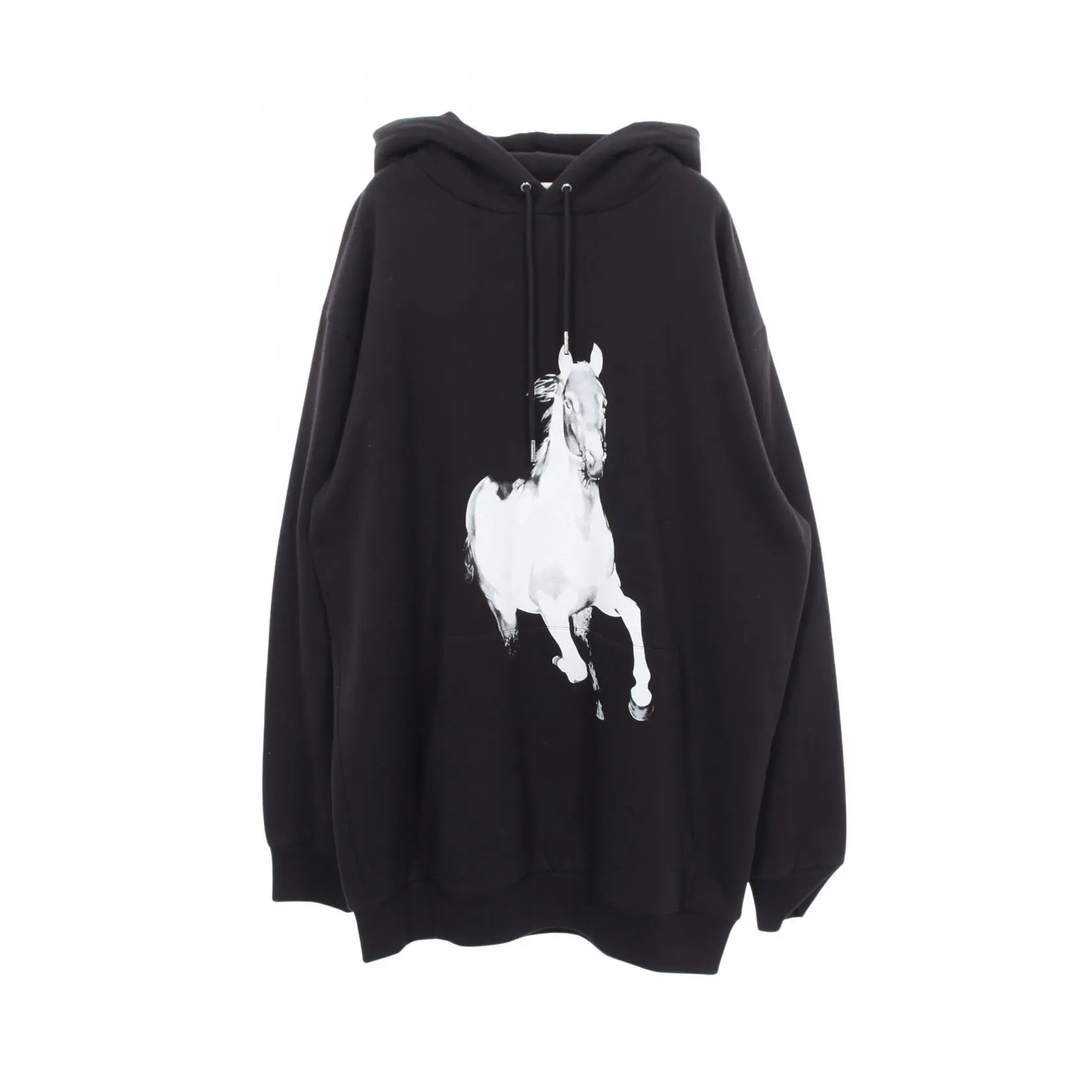 Pre-owned Celine Cotton Small Leather Goods Horse Print Hoodie