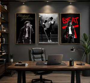 [NO FRAME] Michael Jackson 3 Poster Set, King of Pop Wall Art Collection, Music Legend Office Decor, Gift For him