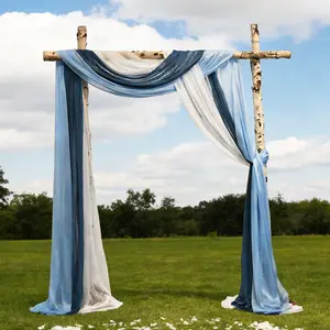 Elegant Mauve Wedding Arch Drapes - 3 Panels 19.5ft Sheer Backdrop Fabric for Arbor, Bridal Ceremony & Reception Decorations, Dreamy Wedding Stage Drapery