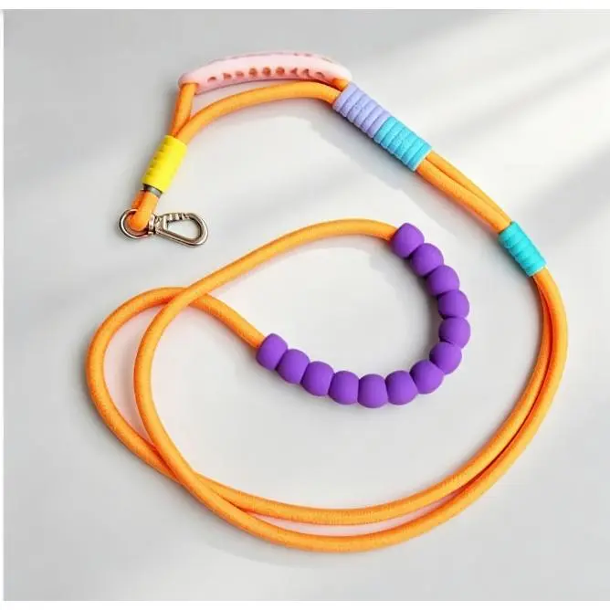 5.9FT Hands-Free Dog Leash - Heavy-Duty Nylon Waist Leash with Double-Handle Design, Non-Slip Explosion-Proof Handle, Adjustable Strap, Crossbody Wear, High-Strength Locking Metal Clip, Universal Fit for Outdoor Walks, Camping