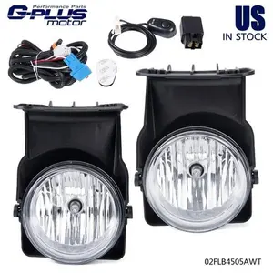 FIT FOR 03-06 GMC SIERRA 1500 2500 3500 CLEAR LENS FOG LIGHTS+WIRING+SWITCH PAIR