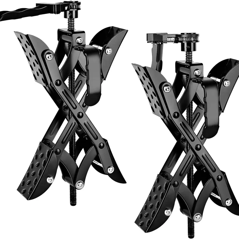 Nilight 2-Pack X-Chocks Wheel Stabilizer for Motorhomes/RVs, Heavy-Duty Vehicle Scissor Lock Accessory with Build-In/Bendable Wrench, Soft-Touch Silicone Handle, Anti-Slip Pad, Fits 3"-10" Gaps, Prevents Drift, 2-Pack for Parking