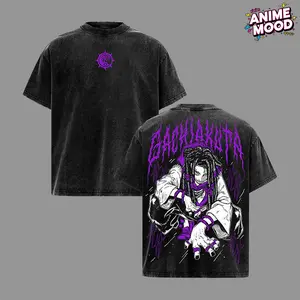 Jabber Wonger Tee, Gachiakuta Anime Vintage Acid Washed, Cinematic Dark Graphic Art, Oversized Boxy Fit, Heavy Cotton, Manga Fan Streetwear