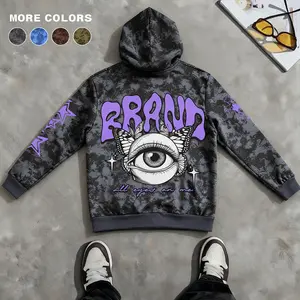 Men's Zip-Up Hoodie Casual Sporty Streetwear OOTD Outfit Relaxed Fit Unisex Vintage Retro Classic Menswear SWAG INS Style Outerwear Acid Washed Camo Base Eye Graphics Y2K Clothing Retro Street Tops Fall 2025 Winter Sweatshirts Gift for Birthday Holidays