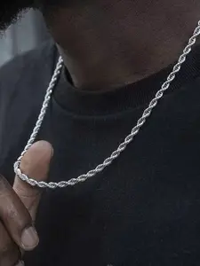 Hip Hop Stainless Steel Rope Chain Necklace – Unisex Jewelry for Men & Women, Trendy Layered Necklace for Rappers, Gifts for Birthday/Christmas/Valentine’s Day, Modern Versatile Accessories