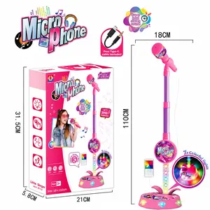 Unleash Your Child's Inner Pop Star!ThisKaraokeMicrophoneToy with Colorful LEDLights & Built-inMusicEncouragesSinging,Boosts Confidence, and MakesaPerfectBirthday Gift forchildren Aged 3-8.Fun,Educational,and Hours ofEntertainment!