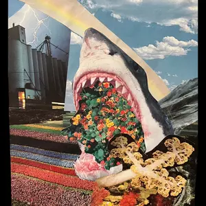 Collage Art Print “Wizard of Jaws” surrealist and unique home decor