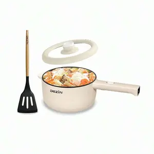 Electric Cooker, 2L Non-Stick Sauté Pan, Rapid Noodles Cooker, Mini Pot For Ramen With Power Adjustment, Dorm Room Essential (Egg Rack Included)