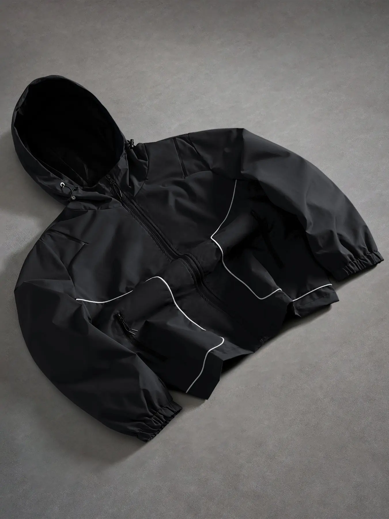 Men's Hooded Tactical Waterproof Casual Jacket Coats, Reflective Drawstring Design, All Seasons Soft Shell, Couple Matching, Outdoor Daily Use