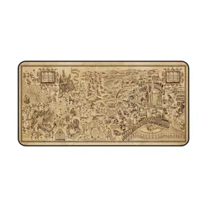 Wizarding World of HP Maps Desk Mat, Hogwarts School Extra Large Gaming MousePad, Gaming Accessories, Desk Decor Setup, TCG Playmats