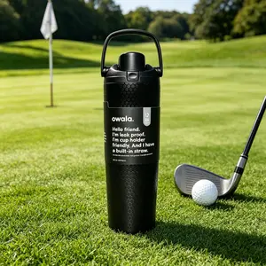 Owala 30oz Golf Water Bottle,2-in-1 sip, Leak Proof, BPA Free, Sports Hydration Bottle, Reusable Travel Cup, Ideal Choice, Father's Day Insulated Cup, Black