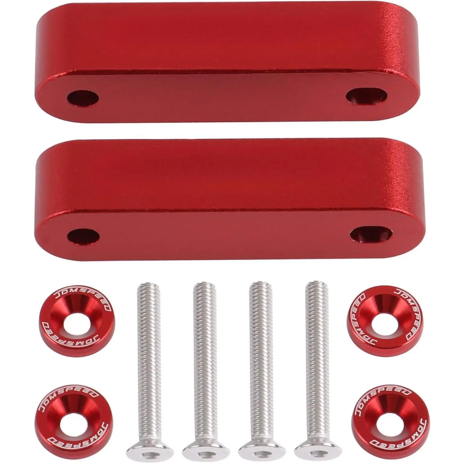 Anodized Red Hood Spacer Hood Riser 3/4" Replacement For Honda Civic CRX Del Sol Acura Integra