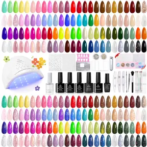 Beetles 100Colors Gel Nail Polish Kit with U V Light, Gel Polish 133 Pcs Nail Stuff Kit for All Seasons with Base and Matte&Glossy Top Coat Infinite Inspirations Soak Off Gifts for Women Girls TeenMother's Day gift Spring Nail Taste of Spring