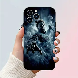 Is Michael Myers Giving a Gift for Iphone Users The Black TPU Case Is Adorable, Sturdy, And Provides Excellent Lens Protection for iPhone 17 16 15 14 13 12 11 Pro Max Plus