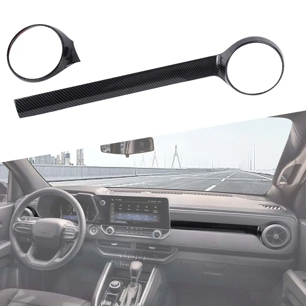 100% Brand New Sturdy UV Resistant Center Console Air Conditioning Vent Trim Cover - High-Quality ABS Car Accessory, 2-Piece DIY Installation Interior Sticker for 2023+ Chevy Colorado, as the picture shows