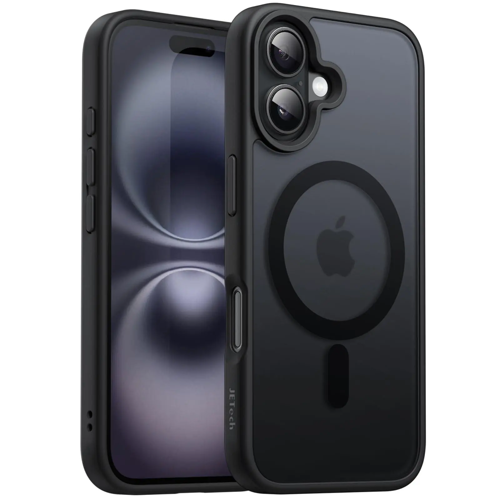 JETech Magnetic Case for iPhone 16 Series Compatible with MagSafe, Translucent Matte Back Slim Shockproof Phone Cover