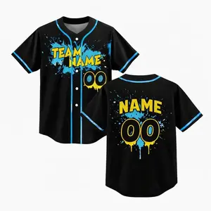 Custom Animals Baseball Jersey, Personalized Name And Number Party Baseball Jersey, Matching Paint Splatter Jersey, Monkey Team Gift