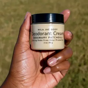 Rosemary Patchouli Deodorant Cream - Baking Soda Free Odor Protection with Mango Butter, Rosehip Oil and Vitamin E - Nourishing Odor Protection for Dry, Sensitive and Normal Skin
