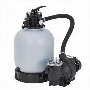 Efficient Above Ground Pool Sand Filter Pump System with Timer – 1.0/1.5HP, 3962-6075 GPH, 7-Way Multi-Port Valve, Large Strainer Basket, Complete Combo Set – Durable Pool Filtration
