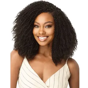 Outre Human Hair Blend Big Beautiful Hair Clip In 9 - 4C COILY FRO 10"