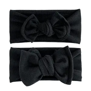 Black Waffle Baby Headband