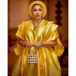 African Women's Traditional Clothing Ankara Big Size  Yellow Print, Fashion Fashion Style 2 piece sets women Abaya Muslim