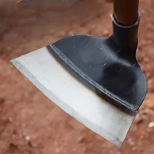 Manganese steel hoe vegetable reclamation thickened shovel-shaped big hoe weeding loose soil garden agricultural tools