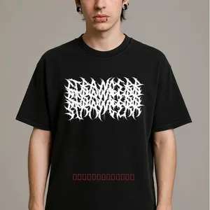 SRR 2.0 Black T-Shirt with Unique White Graphic Design as Showcased with Red coding below.