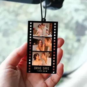 Personalized Photo Car Ornament, Drive Safe Keepsake Gift