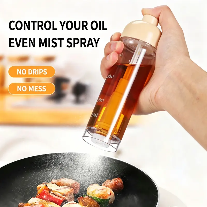 Oil Spray Bottle for Cooking, Wide Fan Nozzle Fine Mist Oil Sprayer ...