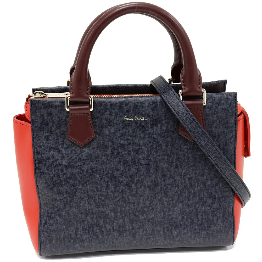 Pre-owned Paul Smith Calfskin Shoulder Bags Calf 2way Tote Bag