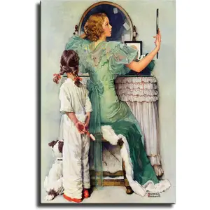 Vintage Norman Rockwell art oil painting print poster Painting Canvas Posters Decor Room Decoration Photo Ornaments Wall Artistic