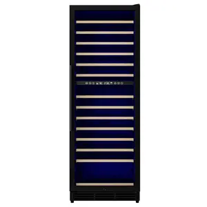 EUHOMY 24 Inch Undercounter Beverage Refrigerator, 160 Bottle Dual Zone Wine Freestanding Refrigerator
