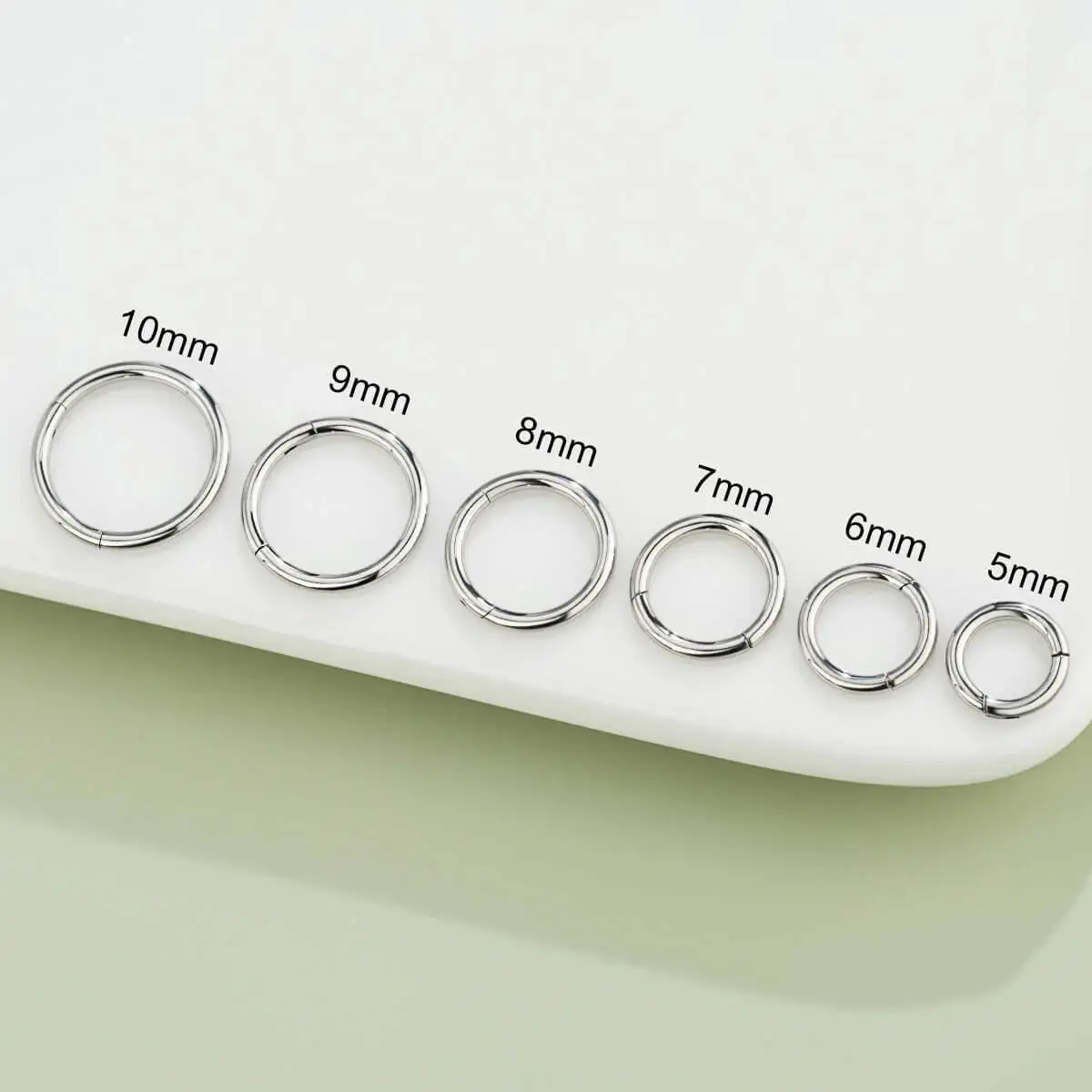 OUFER BODY JEWELRY 18G Segmented Minimalist Hinged Nose Hoop - 316L Stainless Steel Body Jewelry, Multi-Size, Pain-Free Fit for Nose Piercings, Cartilage Ear Piercings, Nose Piercing