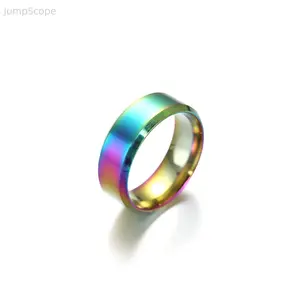 8mm Brushed Stainless Steel Ring, Simple Matte Titanium Steel Band, Multi-Color Minimalist Comfort Fit Wedding & Daily Jewelry for Men & Women