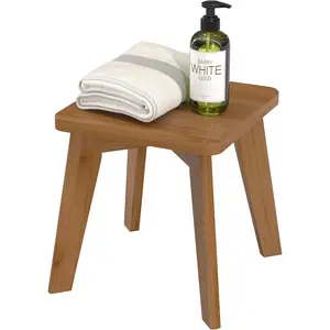 Step Stool Kitchen Bathroom Bedroom for  and Adults Wooden Foot Rest Stools Sturdy   One Small Stool 10 inch