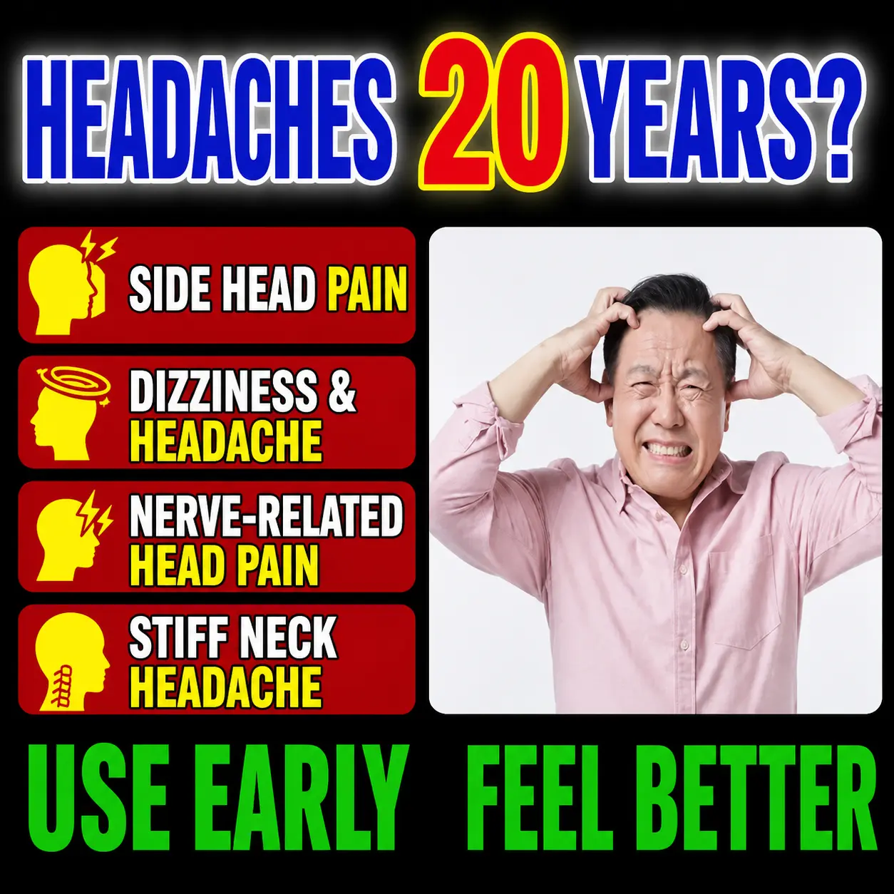 Migraine Relief Patch, Pain Relief Paste for Stubborn Migraines, Trigeminal Neuralgia Topical Paste, Migraine Patch, Dizziness Patch