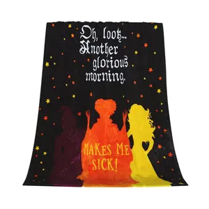 Movie Whtch Blanket Halloween Blankets for Women Witch Flannel Fleece for Couch Sofa Bed Bedroom Chair Decor Young Adults Men Boy Girl Gift