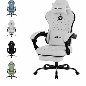 Gaming Chair with Massage Ergonomic PC Gaming Chair Computer Chair with Footrest