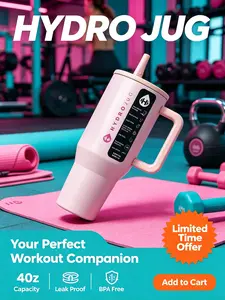 HydroJug 40oz Pink Tumbler: Your New Go-To for All-Day Hydration!